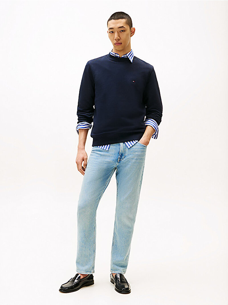 Erkek Essential Terry Crew Sweatshirt Lacivert MW0MW37237DW5