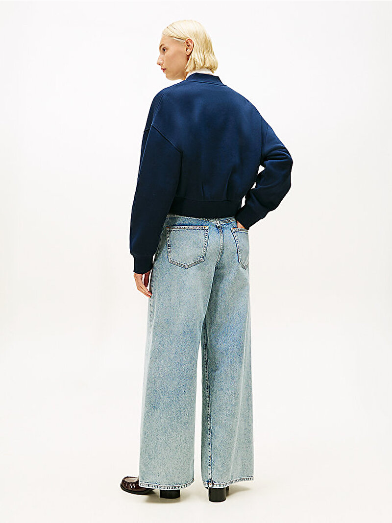 Kadın Varsity Fleece Bombe Sweatshirt Lacivert WW0WW47847C1G