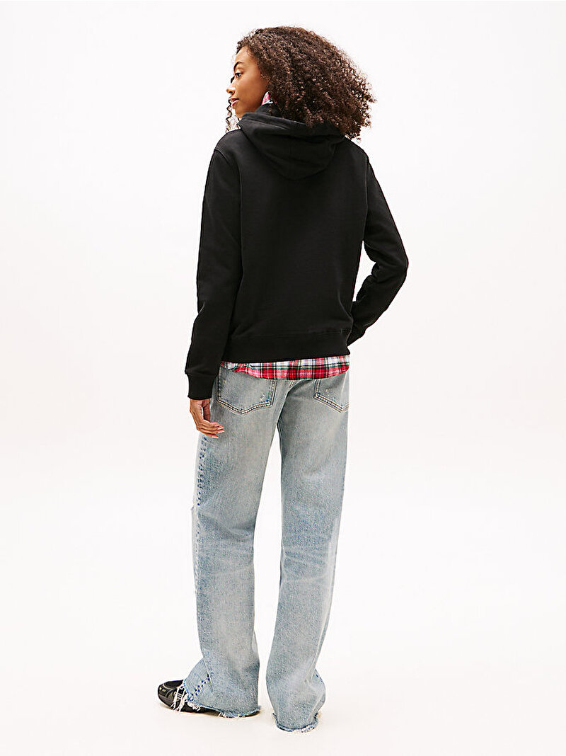 Kadın TJW Regular Essential Logo Sweatshirt Siyah DW0DW21921BDS