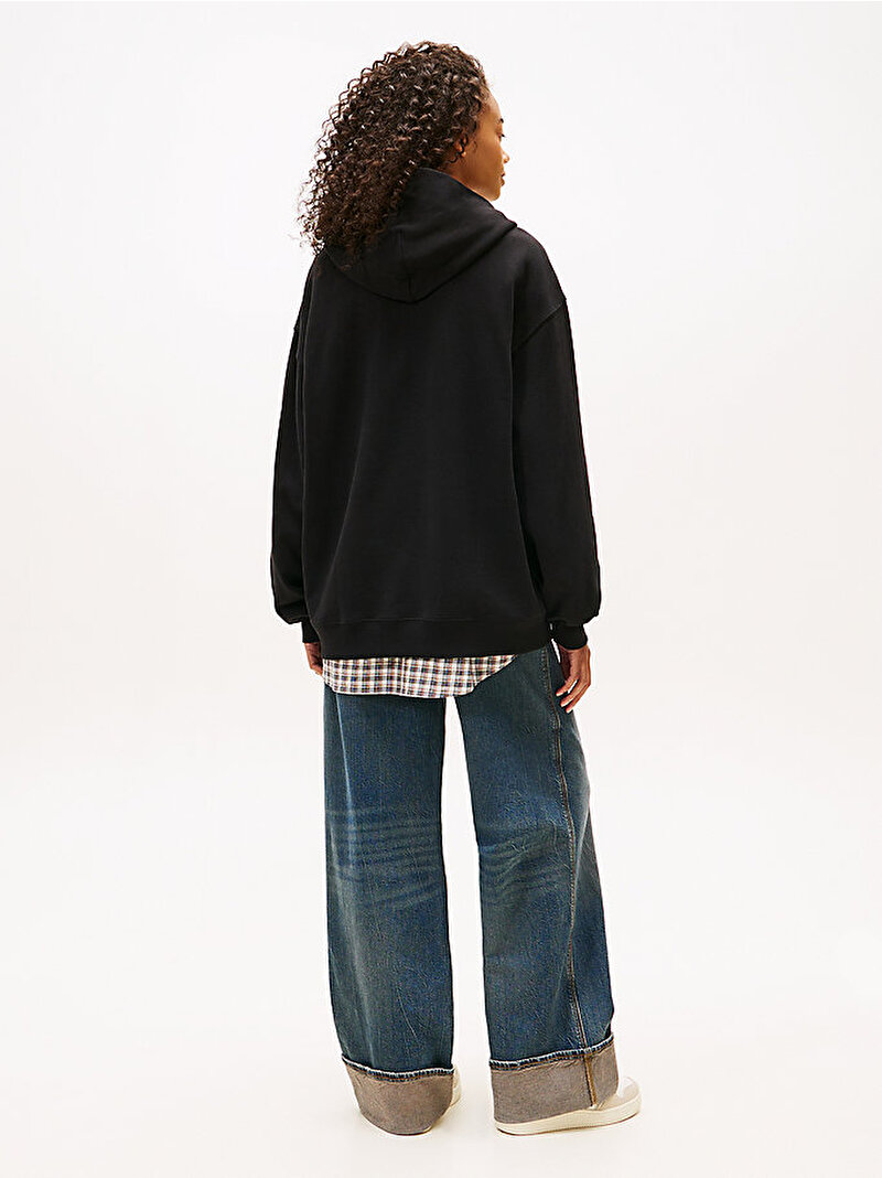 Kadın TJW Tommy 85 Hoodie Siyah DW0DW22603BDS