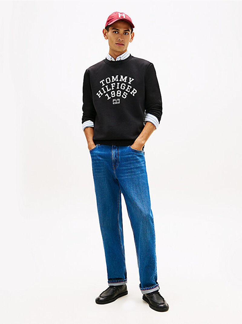 Erkek Hilfiger Arch Sweatshirt Siyah MW0MW41426BDS