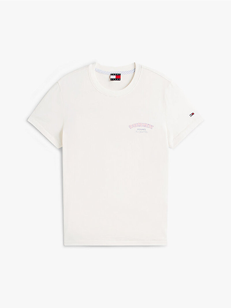 Kadın TJW Regular Dollar Stack T-shirt Beyaz DW0DW22516YBH