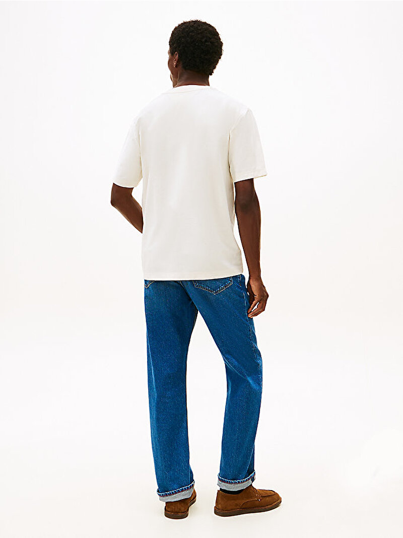 Erkek Mix Media Graphic T-shirt Beyaz MW0MW41766Z00