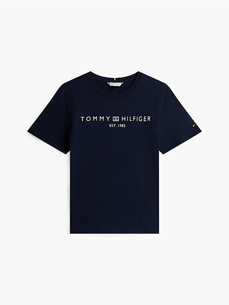 Kadın Regular Crop Logo T-shirt Lacivert WW0WW40276C1G