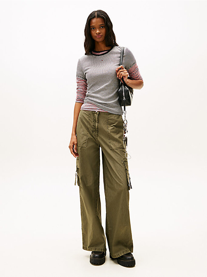 Kadın TJW Slim Essential T-shirt Siyah DW0DW173830AP