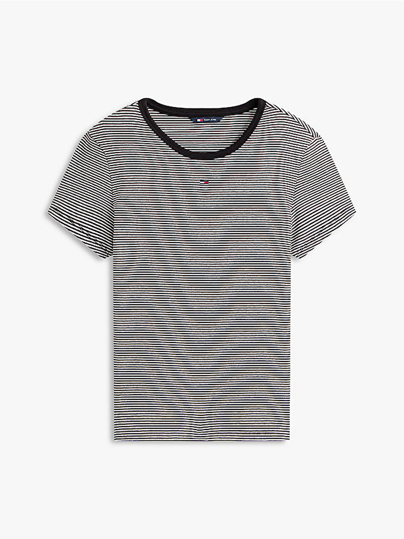 Kadın TJW Slim Essential T-shirt Siyah DW0DW173830AP