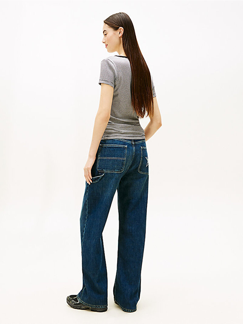 Kadın TJW Slim Essential T-shirt Siyah DW0DW173850AP