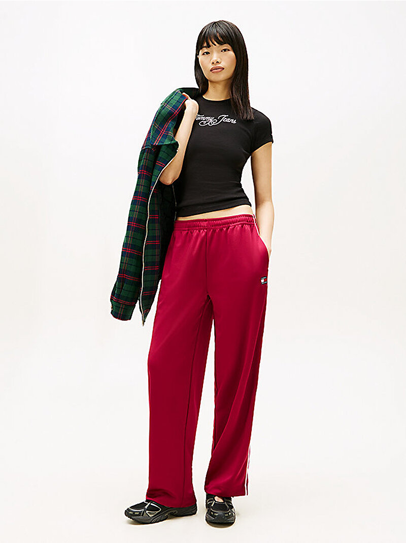 Kadın TJW Slim Essential Logo T-shirt Siyah DW0DW21838BDS