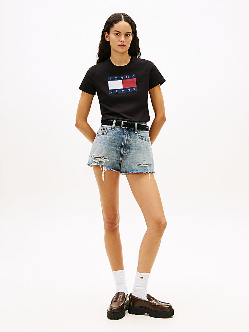 Kadın TJW Regular T-shirt Siyah DW0DW22562BDS