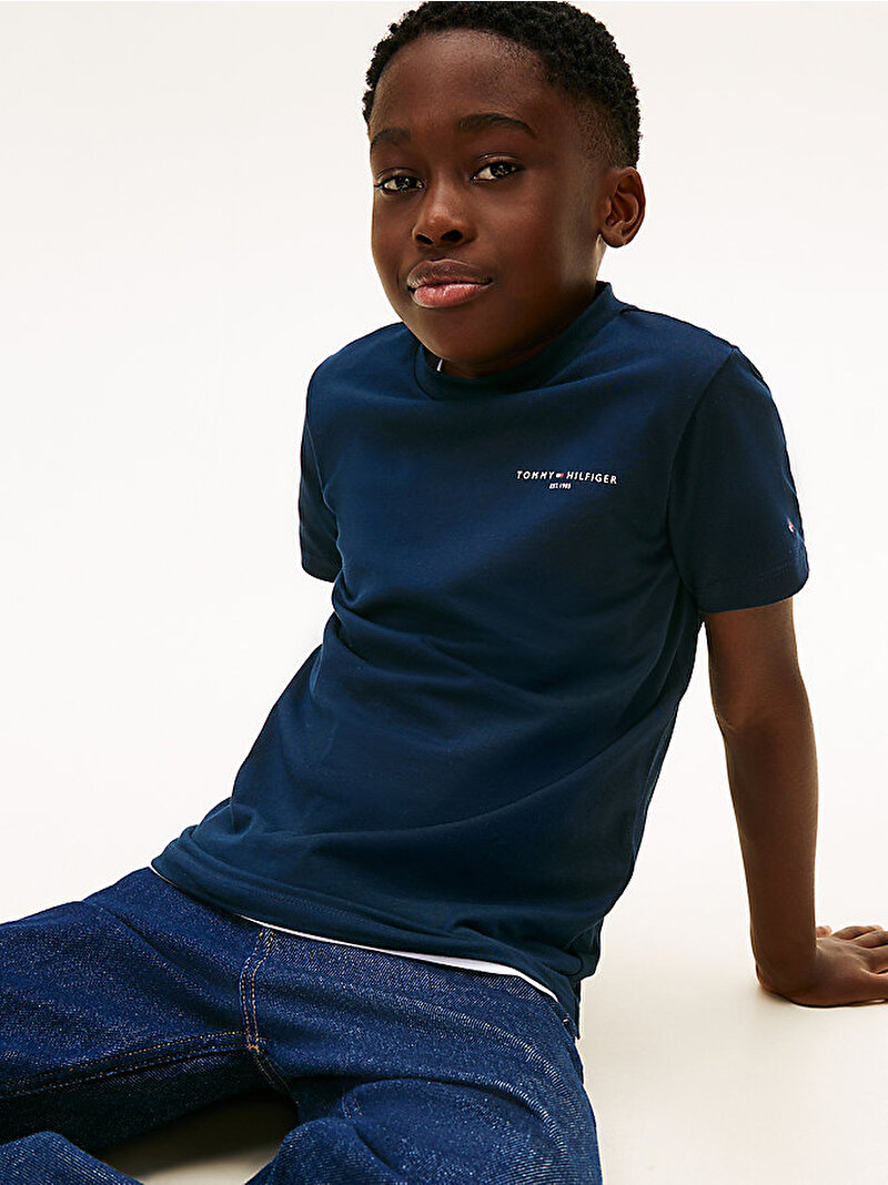 Çocuk Unisex Mini Corp T-shirt Lacivert KS0KS00661C1G