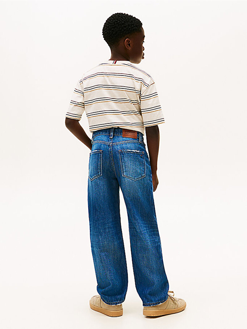 Erkek Çocuk Baggy Destructions Jean Pantolon Mavi KB0KB100361BK