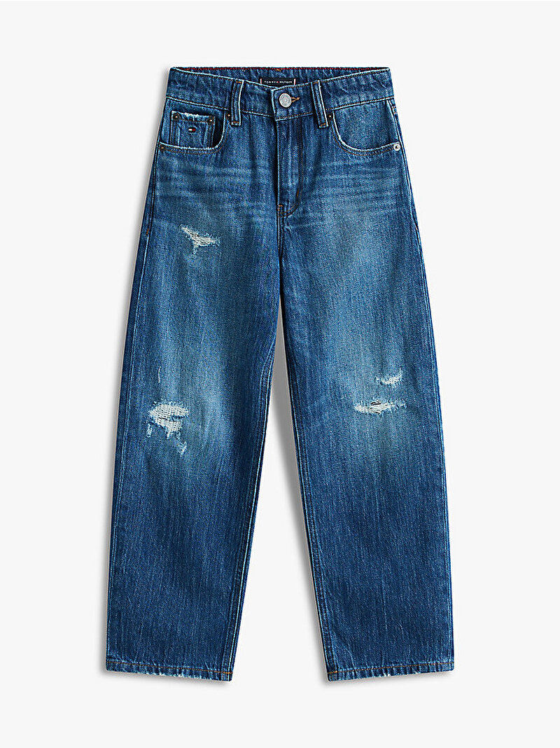 Erkek Çocuk Baggy Destructions Jean Pantolon Mavi KB0KB100361BK