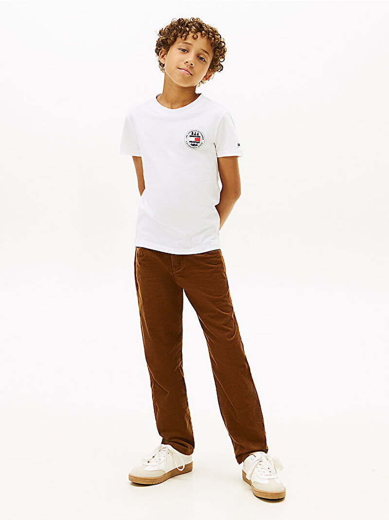 Erkek Çocuk Circle Graphic T-shirt Beyaz KB0KB10054YBR