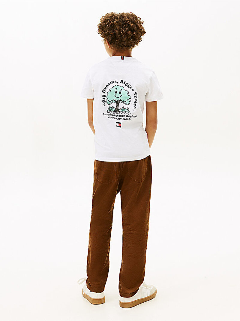 Erkek Çocuk Circle Graphic T-shirt Beyaz KB0KB10054YBR