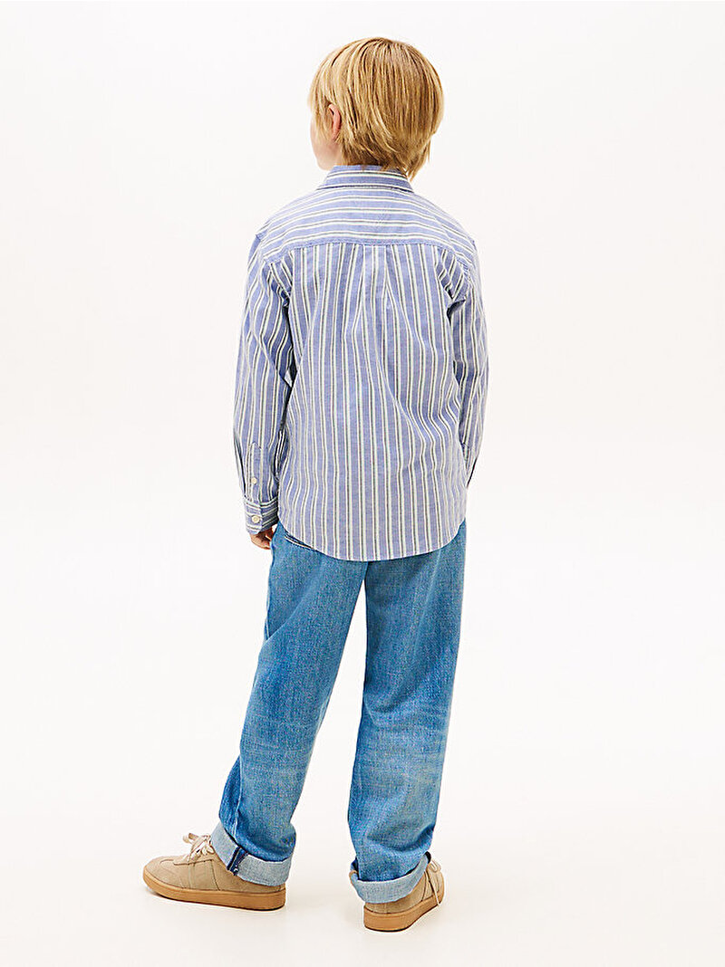 Erkek Çocuk Flex Stripe Gömlek Mavi KB0KB10066C8M