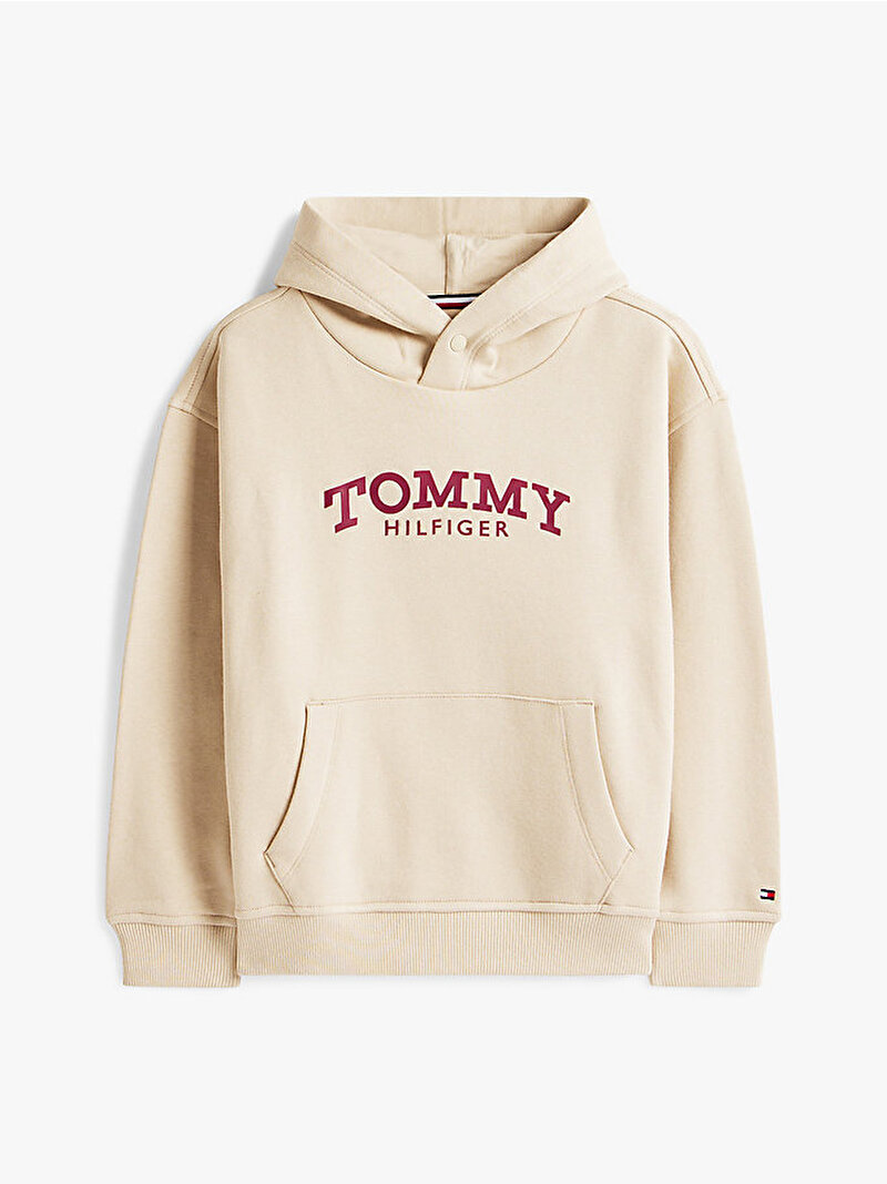 Erkek Çocuk Monotype Print Hoodie Bej KB0KB10028ABY