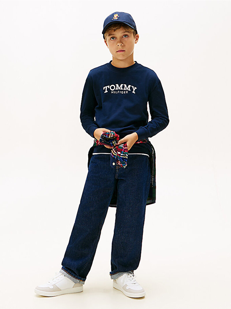 Erkek Çocuk Monotype Print T-shirt Lacivert KB0KB10052C1G