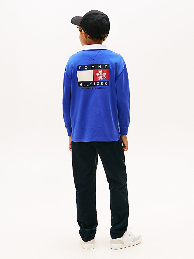 Erkek Çocuk Multi Print Polo T-shirt Mavi KB0KB10045C8M