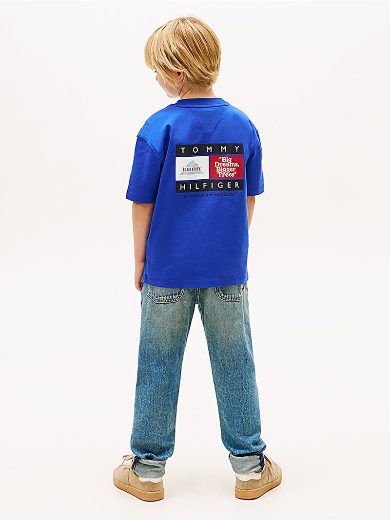 Erkek Çocuk Multi Print T-shirt Mavi KB0KB10058C8M