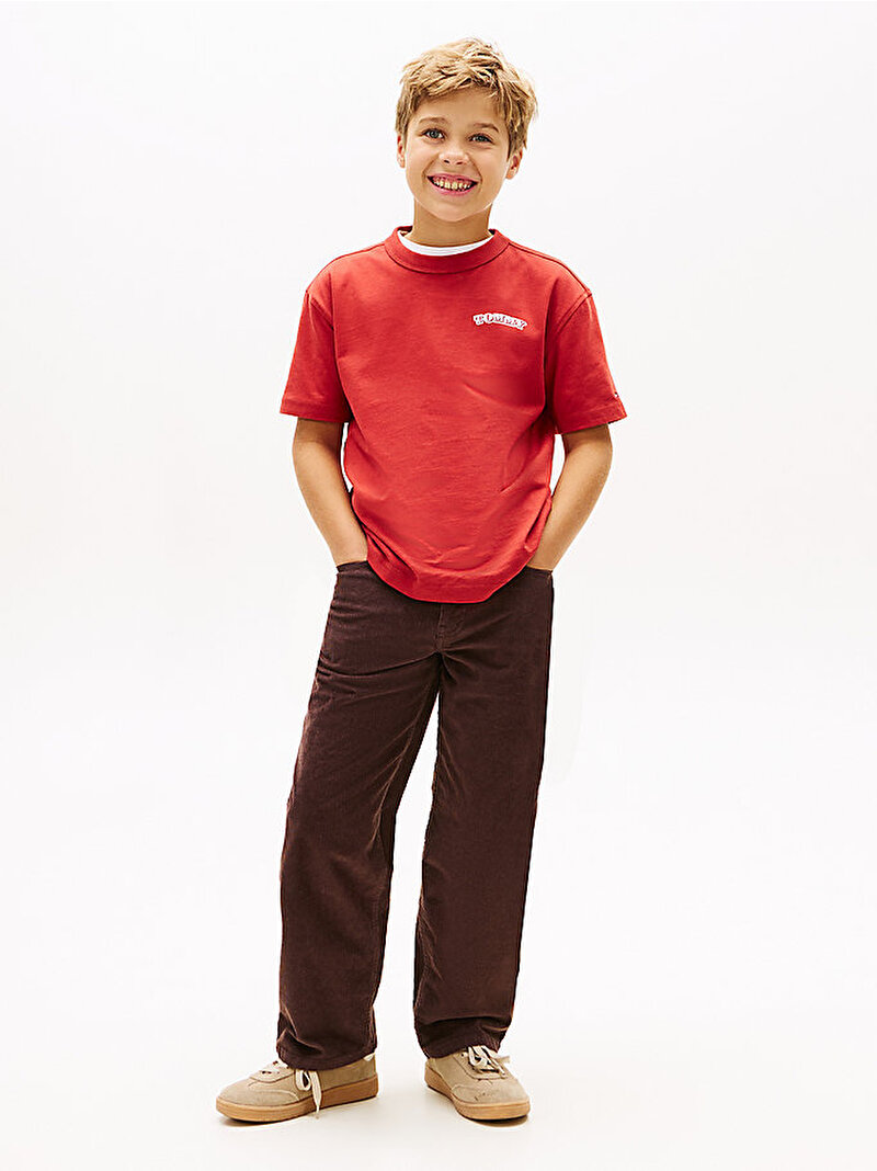 Erkek Çocuk Puff Print Graphic T-shirt Kırmızı KB0KB10053XL0