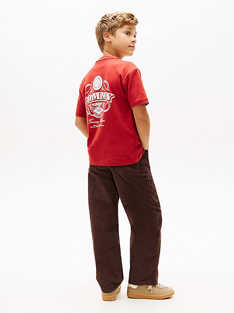 Erkek Çocuk Puff Print Graphic T-shirt Kırmızı KB0KB10053XL0