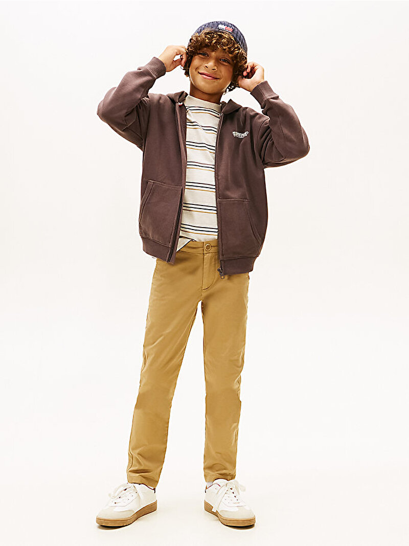 Erkek Çocuk Puff Print Sweatshirt Kahverengi KB0KB10169GW1