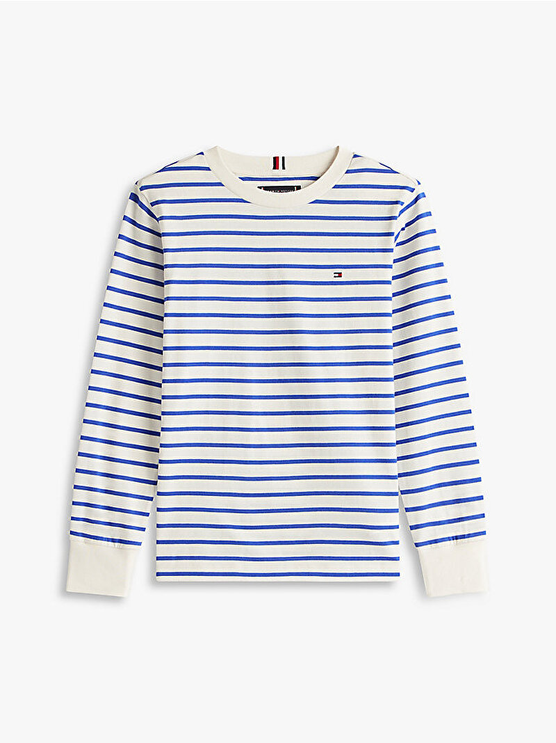 Erkek Çocuk Stripe T-shirt Beyaz KB0KB10368YBH