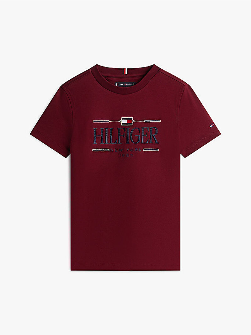 Erkek Çocuk Tommy Icons Interlock T-shirt Kırmızı KB0KB10360VLP