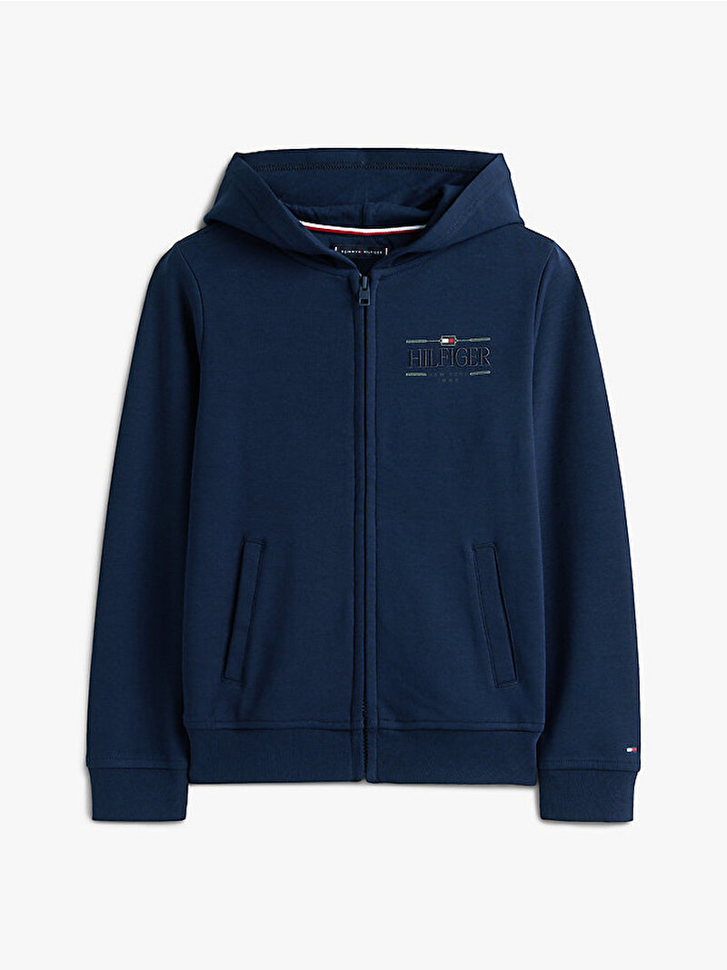 Erkek Çocuk Tommy Icons Zip Sweatshirt Lacivert KB0KB10362C1G