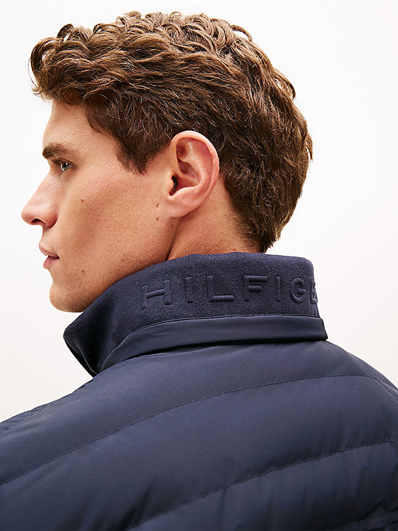 Erkek Mix Media Hooded Sweatshirt Lacivert MW0MW40050DW5