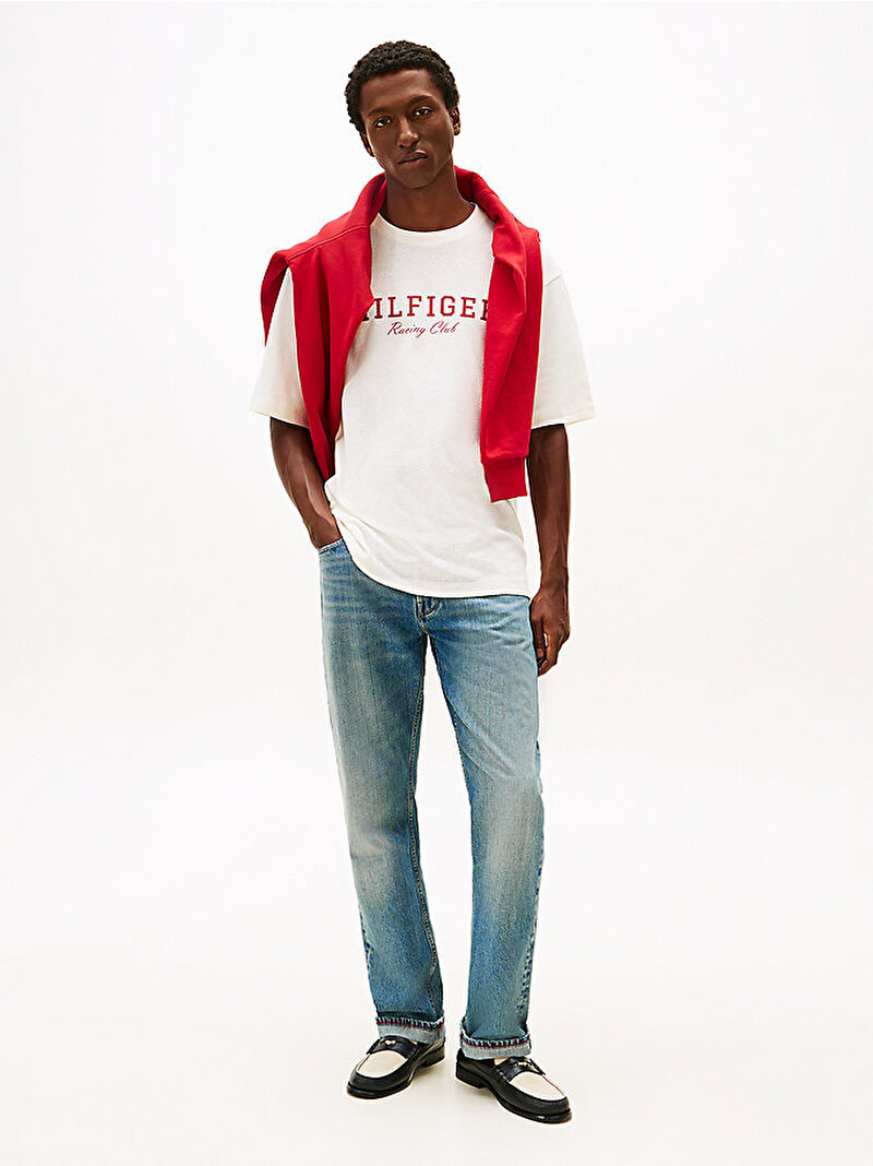 Erkek Modern Athleisure T-shirt Beyaz MW0MW41466Z00