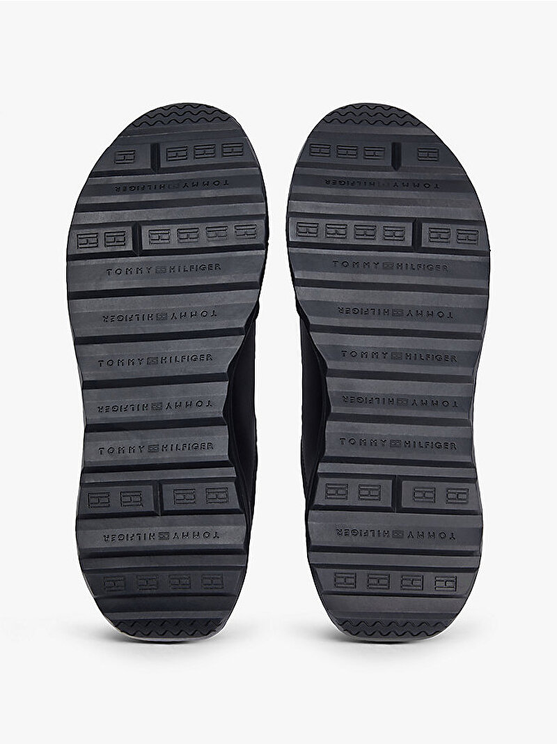 Erkek Retro Runner Mix Leather Sneaker Siyah FM0FM05721BDS