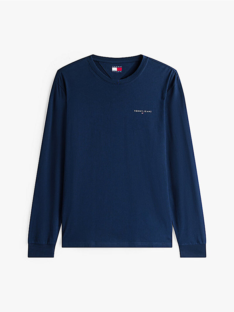 Erkek TJM Slim Chest Linear T-shirt Lacivert DM0DM21594C1G