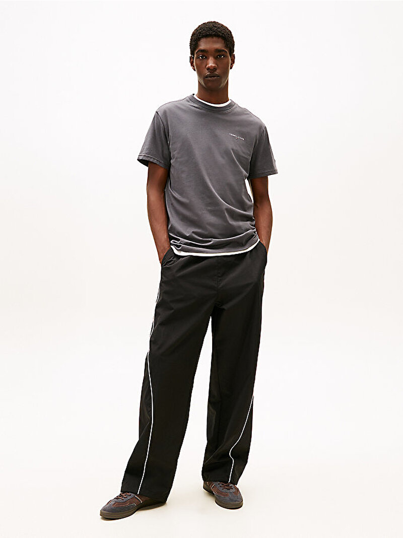 Erkek TJM Slim Linear T-shirt Siyah DM0DM21780PT2