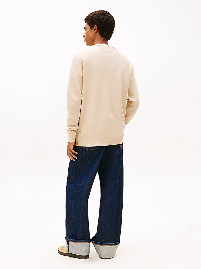 Erkek TJM Slim Waffle T-shirt Bej DM0DM21812ABY