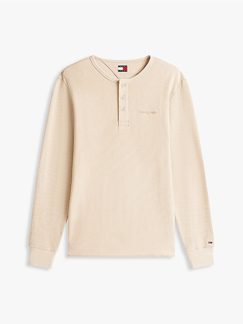 Erkek TJM Slim Waffle T-shirt Bej DM0DM21812ABY