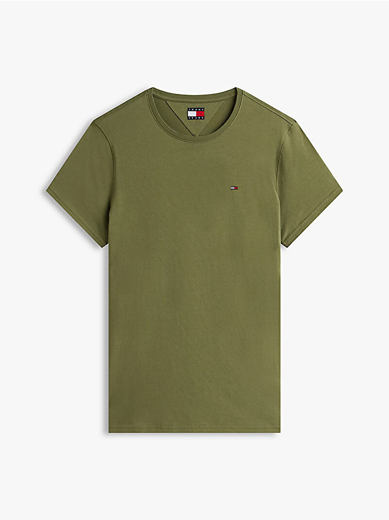 Erkek TJM Xslim Jersey T-shirt Yeşil DM0DM04411GY1