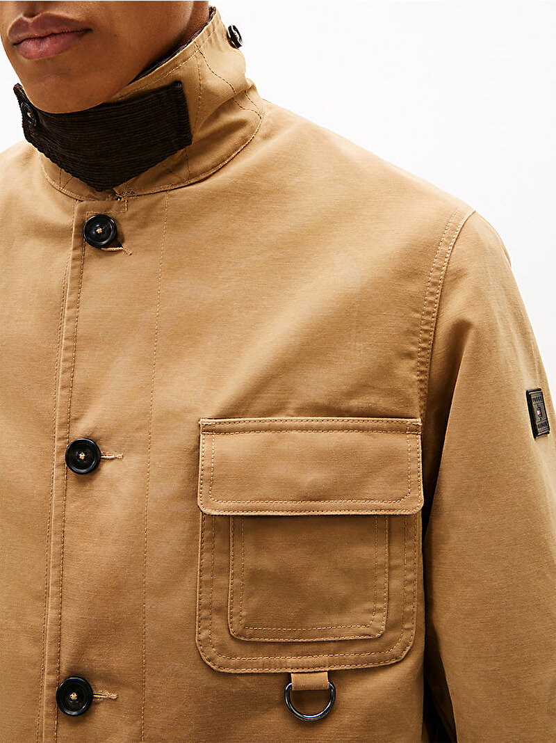 Erkek Waxed Barn Ceket Bej MW0MW41925RBC