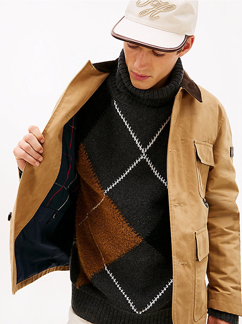 Erkek Waxed Barn Ceket Bej MW0MW41925RBC