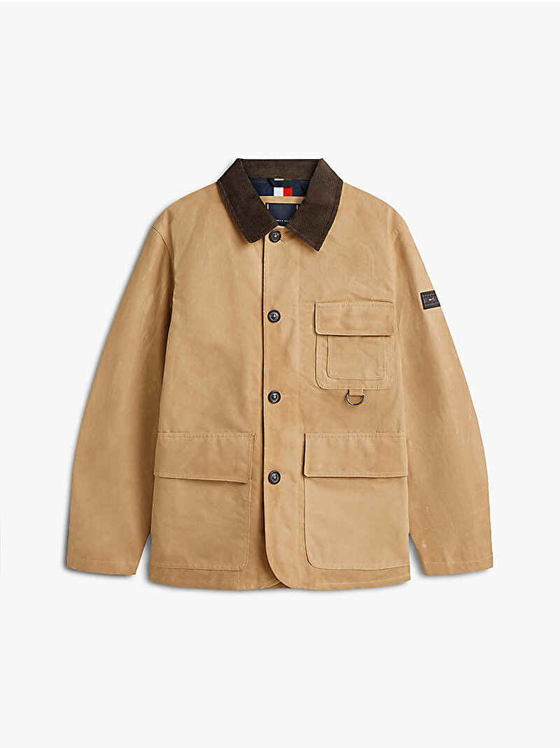 Erkek Waxed Barn Ceket Bej MW0MW41925RBC