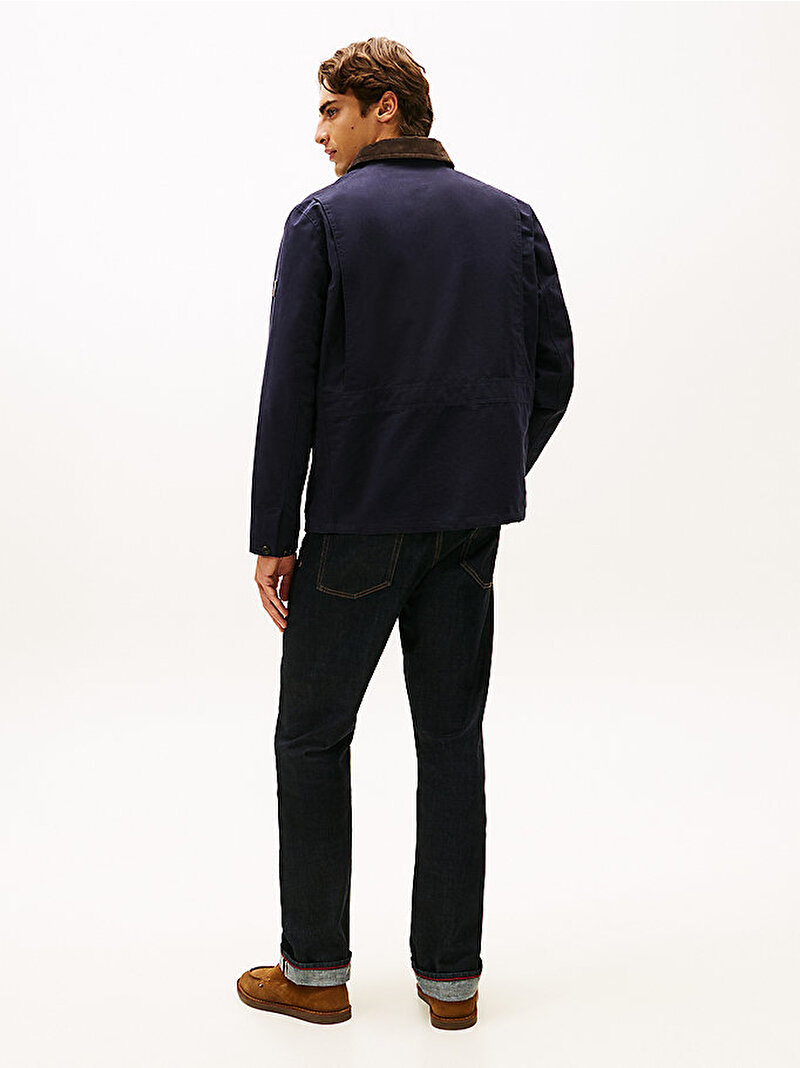 Erkek Waxed Barn Ceket Lacivert MW0MW41925DW5