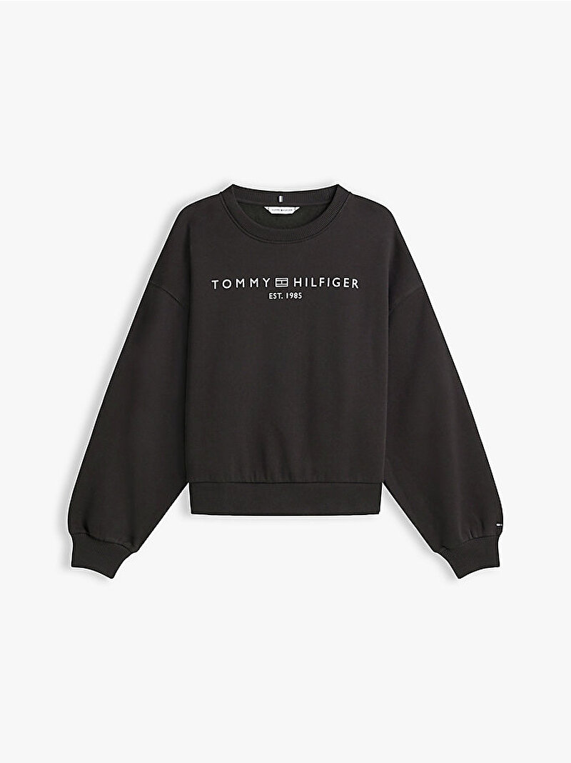 Kadın Corp Logo Modern Sweatshirt Siyah WW0WW47831BDS