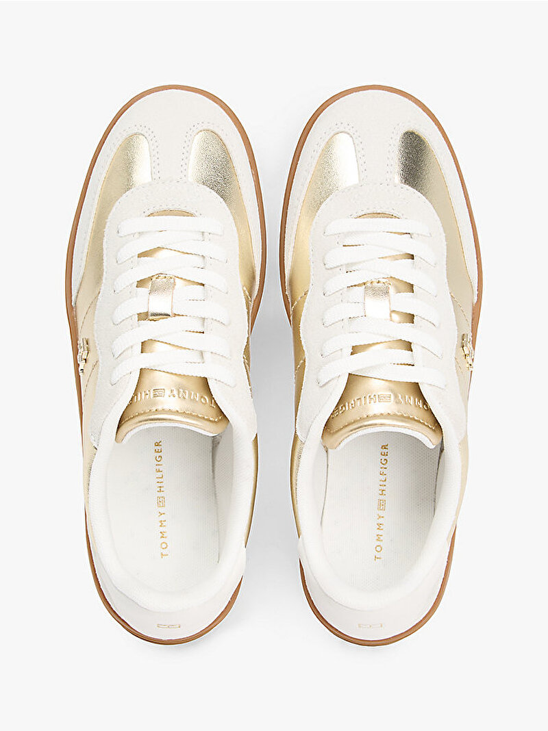 Kadın Mu Jackie Metallic Sneaker Ekru FW0FW090260HT