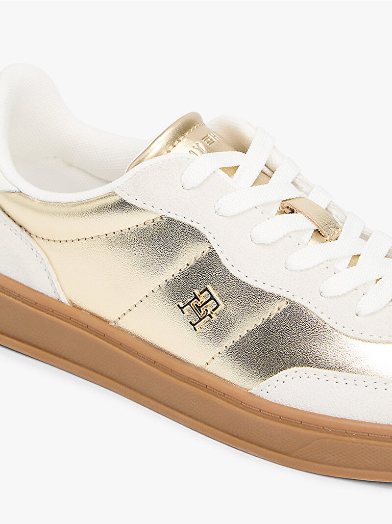 Kadın Mu Jackie Metallic Sneaker Ekru FW0FW090260HT