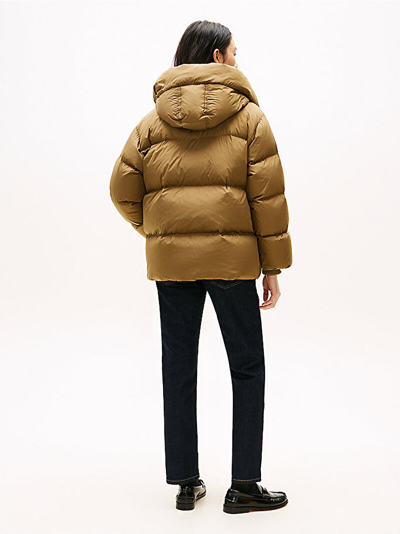 Kadın Soft Down Puffer Mont Kahverengi WW0WW47746R07