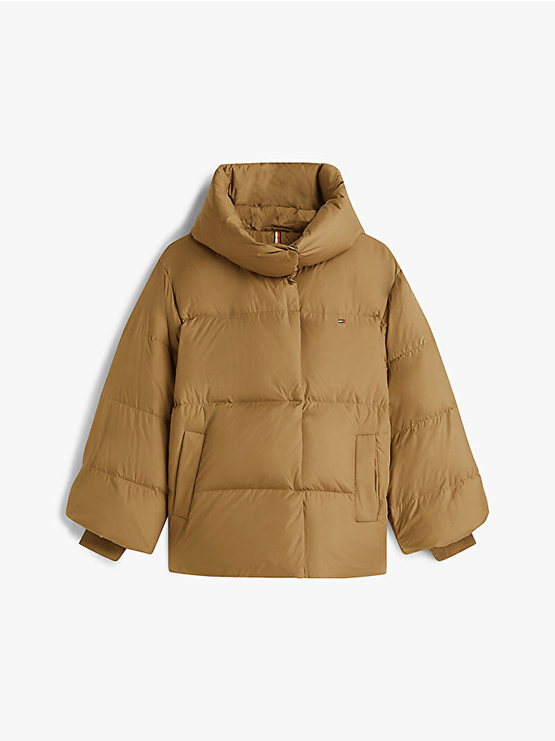 Kadın Soft Down Puffer Mont Kahverengi WW0WW47746R07