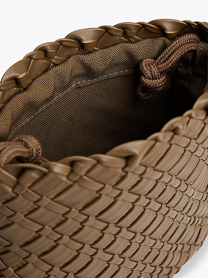 Kadın TH Braided Çapraz Çanta Kahverengi AW0AW18158R07