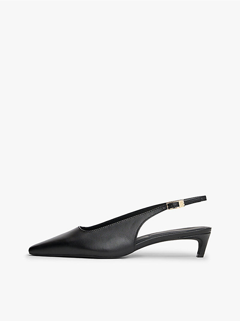 Kadın TH Buckle Slingback Topuklu Ayakkabı Siyah FW0FW09009BDS