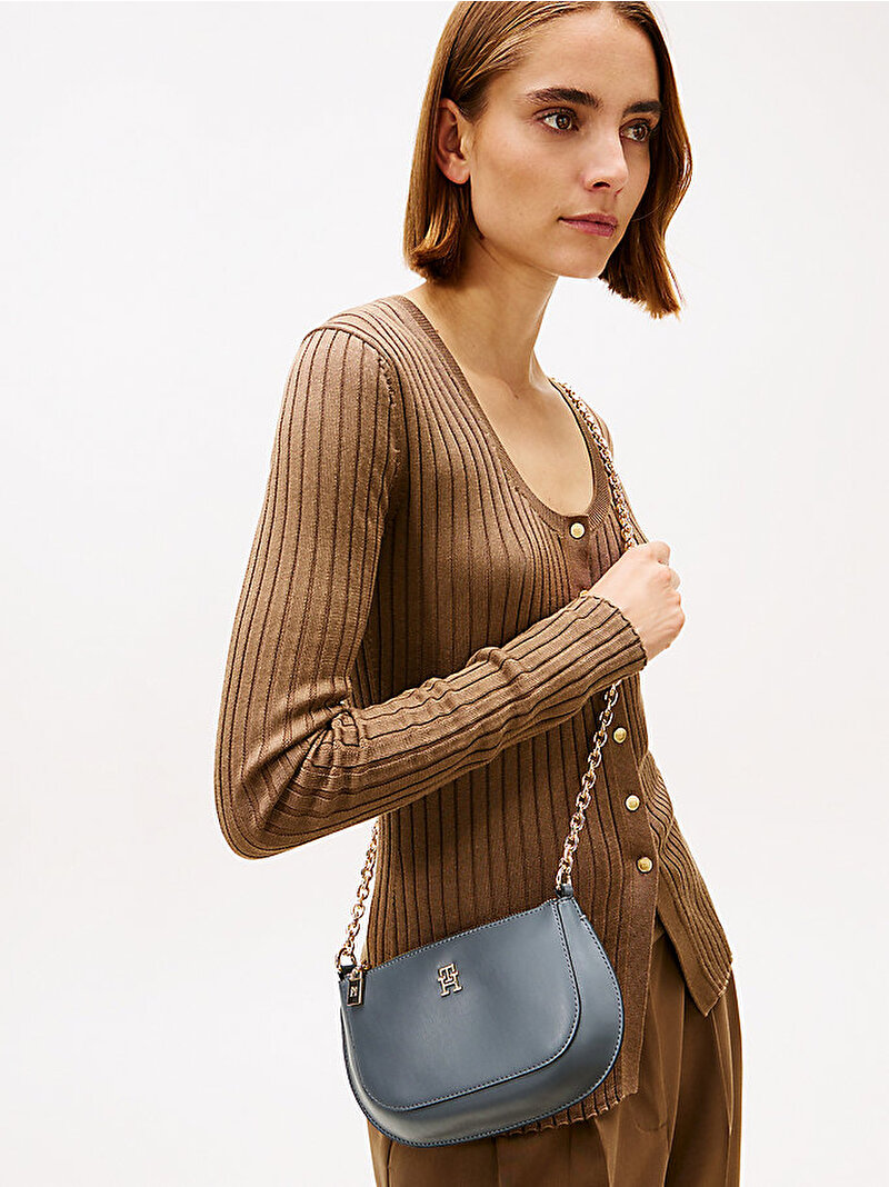 Kadın TH Glam Mini Çapraz Çanta Gri AW0AW18142PTU