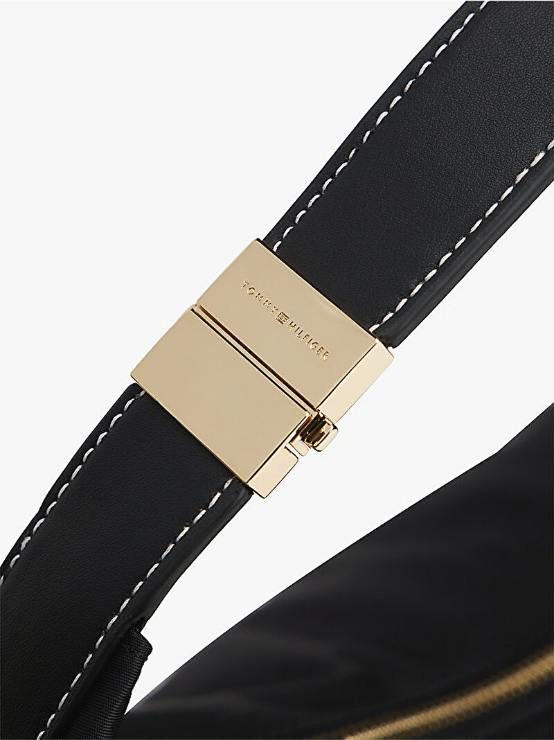 Kadın TH Go Hobo Naylon Omuz Çantası Siyah AW0AW18229BDS